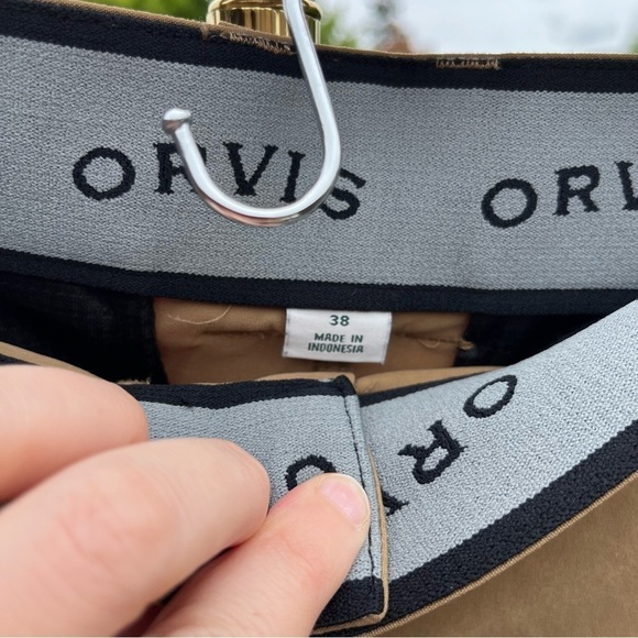 ORVIS ~ Men’s Brown Nylon Outdoor Fishing Cargo Shorts - Picture 6 of 8